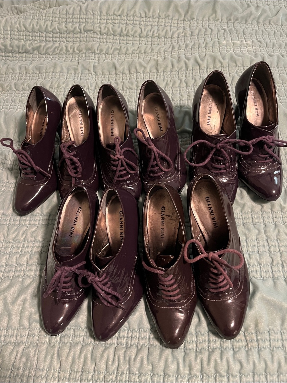 Gianni Bini Purple Patent Oxford Heels - various sizes